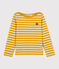 Marinière iconique enfant garçon jaune BOUDOR/blanc MARSHMALLOW