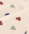 Nuisette en coton motif cœur femme blanc AVALANCHE/ MULTICO