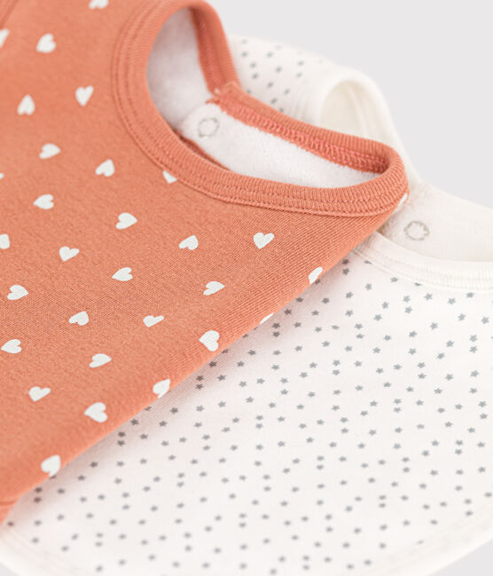Set met 2 katoenen slabbetjes met print voor baby's variante 1