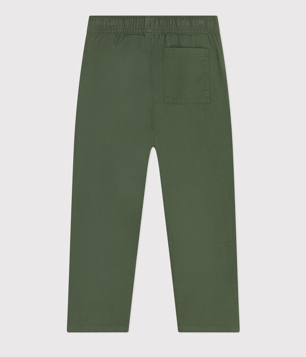 Broek van katoenen stof voor jongens groen