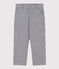 Pantalon en toile de coton rayé enfant garçon bleu MEDIEVAL/blanc MARSHMALLOW