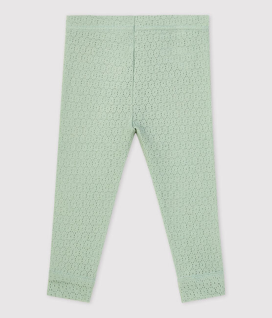 Legging in opengewerkt breisel voor baby's groen HERBIER