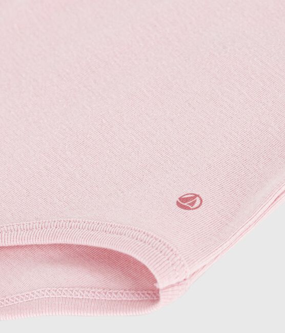 Body bébé col roulé en coton uni rose JOLI