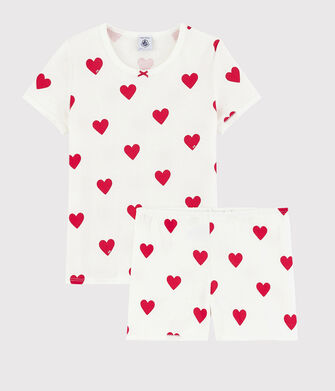 Short pyjama met hartjesprint