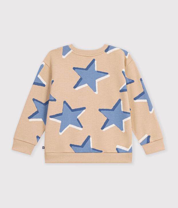 Sweatshirt enfant en coton imprim&eacute; &eacute;toiles multicouleur/bleu/multicouleur