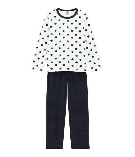 Pyjama petit garçon bleu SMOKING/blanc MULTICO