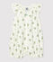 Combicourt bébé imprimé végétal en lin et coton blanc MARSHMALLOW/blanc MULTICO