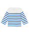 Marinière créative bébé fille blanc MARSHMALLOW/bleu PERSE