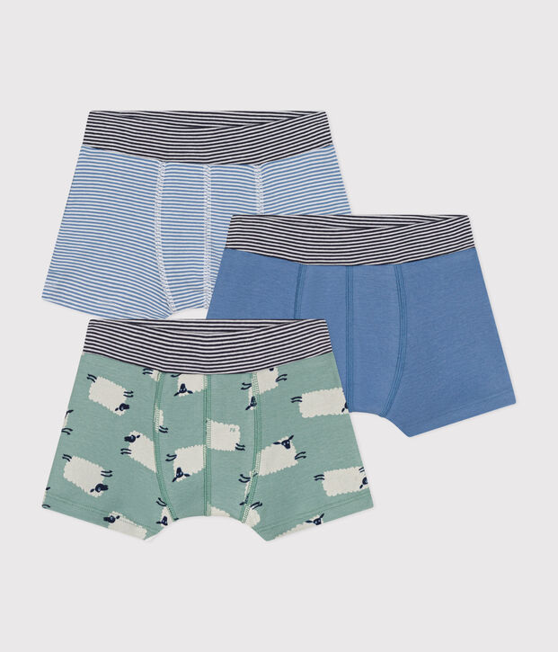 Lot de 3 boxers mouton en coton enfant multicouleur