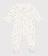 Pyjama bébé en coton à col fleuri