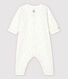 Dors-bien sans pieds blanc à étoiles bébé en coton biologique
