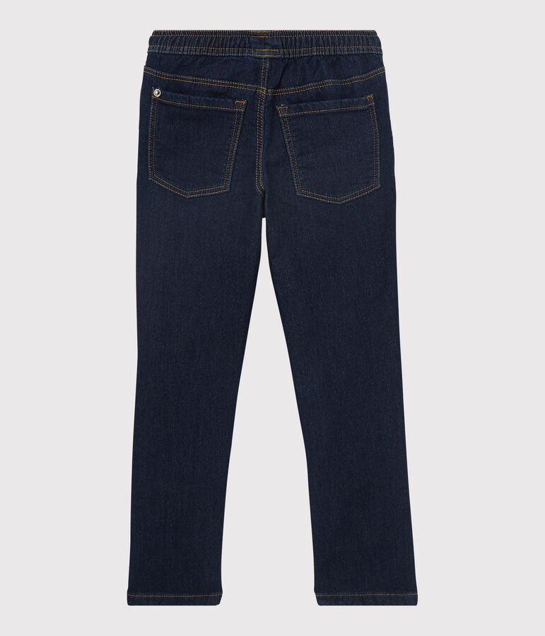 Pantalon regular en denim fonc&eacute; enfant gar&ccedil;on bleu DENIM BLEU FONCE