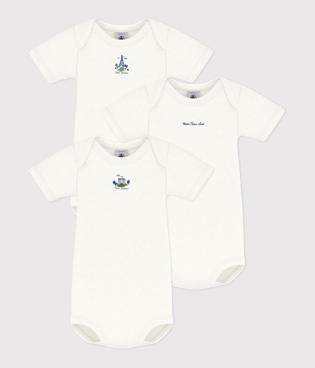 Lot de bodies manches courtes en coton uni b&eacute;b&eacute; multicouleur