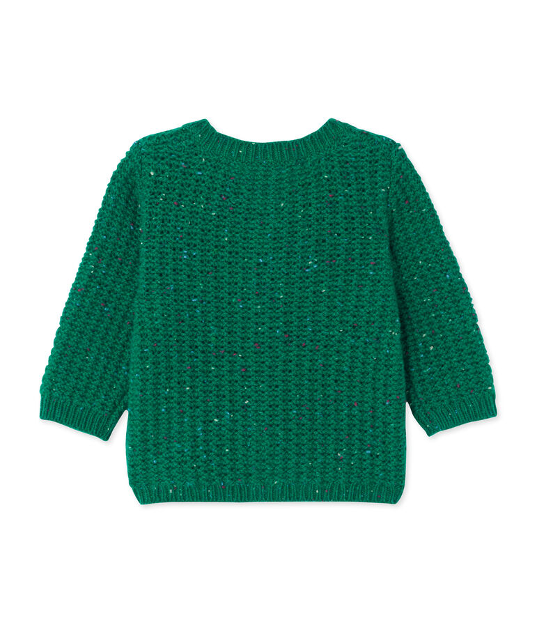 Cardigan in wolmix voor babymeisjes groen