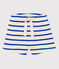 Short bébé en maille côtelée rayée bleu AVALANCHE/blanc PERSE