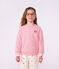 Sweatshirt enfant en coton uni rose clair