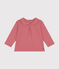 Katoenen babybloesje met kraagje roze ROSEWOOD