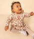 Jurk met lange mouwen in doorgestikte tubic met print voor baby's