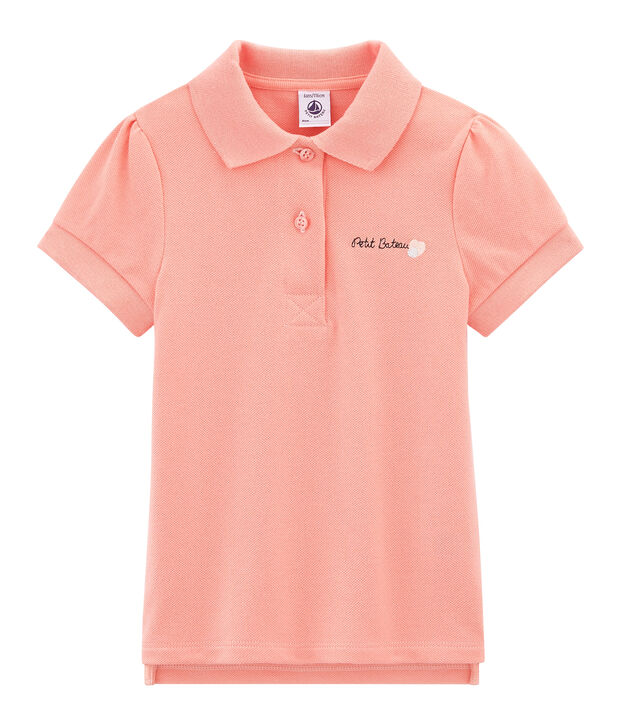 Meisjespolo met korte mouwen roze