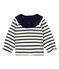 Vernieuwde marinetrui babymeisje beige COQUILLE/blauw SMOKING CN