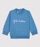 Gewatteerd bio sweatshirt baby. blauw POLOCHON