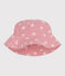 KINDEREN MEISJE ROZE BLOEM KATOEN GAAS HOED CAPLINE roze CHARME/wit MARSHMALLOW