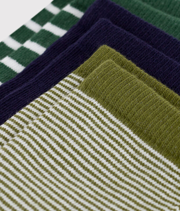 3 paar katoenen sokken met streepjes voor kinderen multicouleur