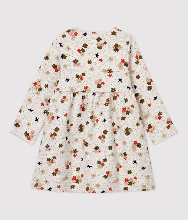 Gewatteerde jurk baby beige/multicouleur