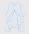 Katoenen bodypyjama zonder voetjes met sterrenprint blauw/multicouleur