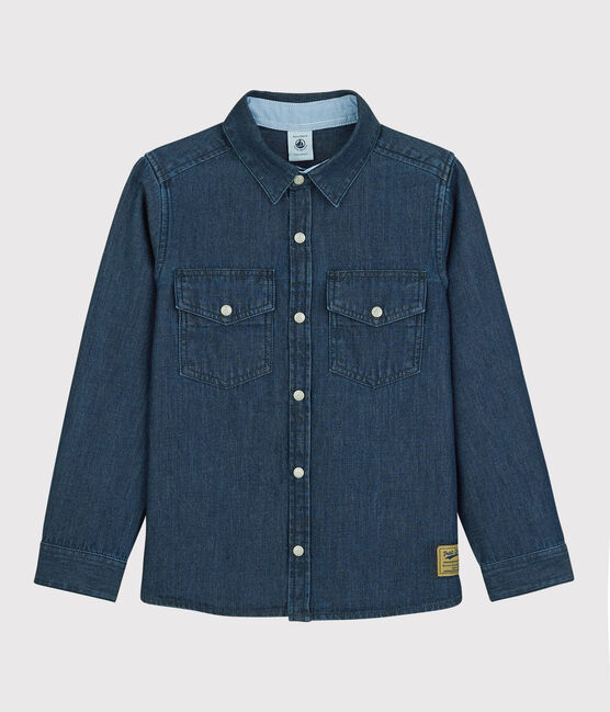 Chemise en denim enfant garçon bleu DENIM BLEU DELAVE