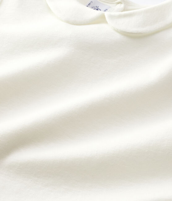 Katoenen meisjes t-shirt met korte mouwen wit MARSHMALLOW