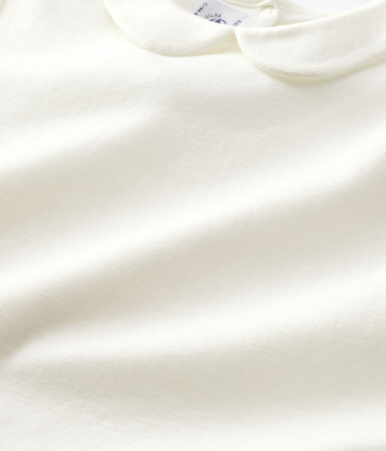 Tee-shirt manches courtes en coton enfant fille blanc