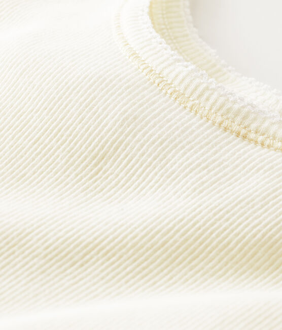 Débardeur femme côte 2x2 blanc MARSHMALLOW