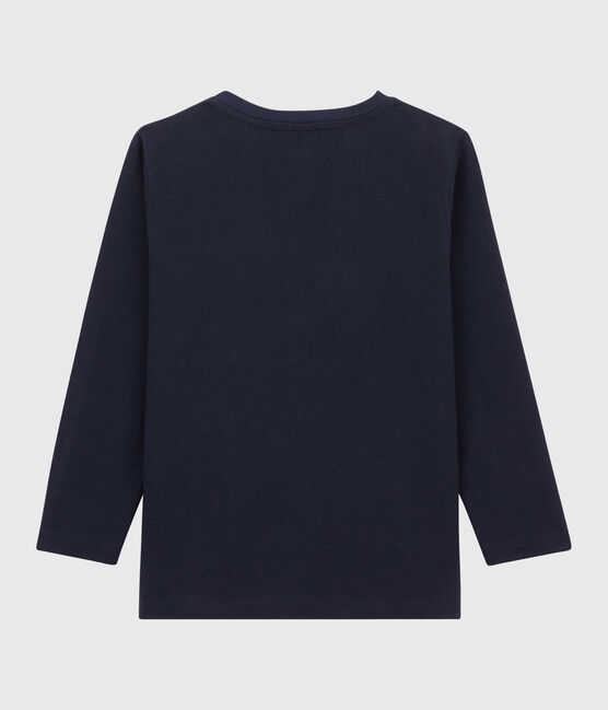 T-shirt met zeefdruk jongens kinderen blauw SMOKING