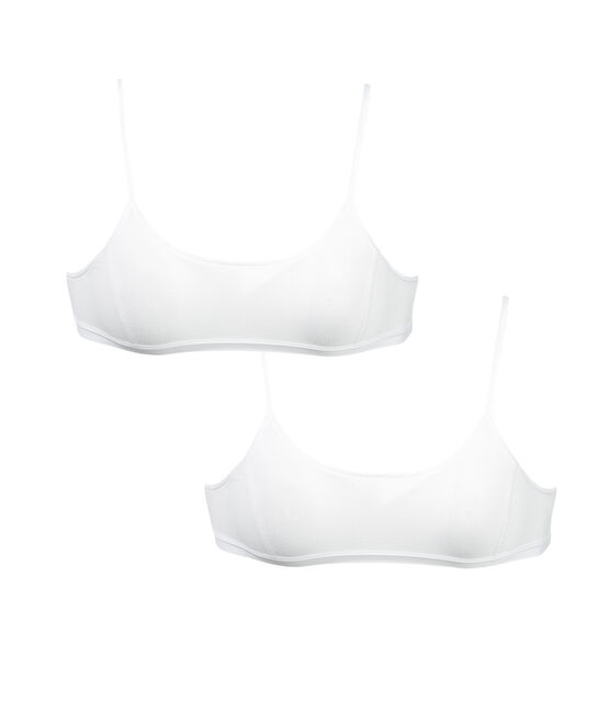 Set brassières voor meisjes wit LOT