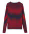 Gestreepte damescardigan blauw SMOKING/rood PEPS