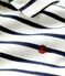 Gestreepte manrinière-polo met korte mouwen uit jerseystof voor baby's wit MARSHMALLOW/blauw SMOKING