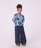 Pantalon wide leg enfant en denim bleu