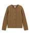 Vest in wol/katoen bruin BRINDILLE