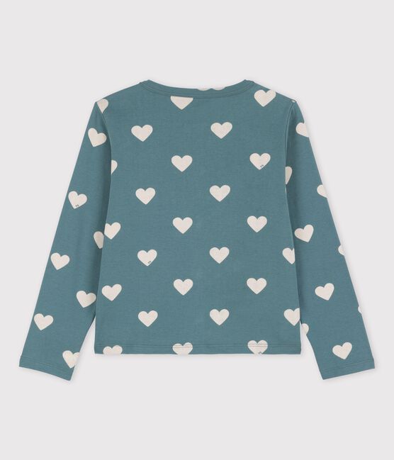 Cardigan met print voor meisjes in katoen groen BRUT/wit AVALANCHE