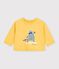 Sweatshirt b&eacute;b&eacute; en coton imprim&eacute; animalier jaune