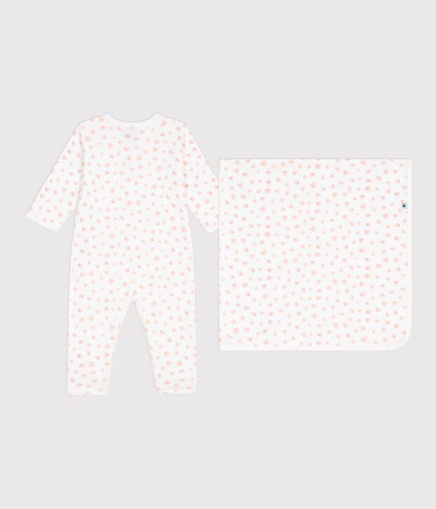 Cadeauset babypyjama van katoen met bloemenprint multicouleur
