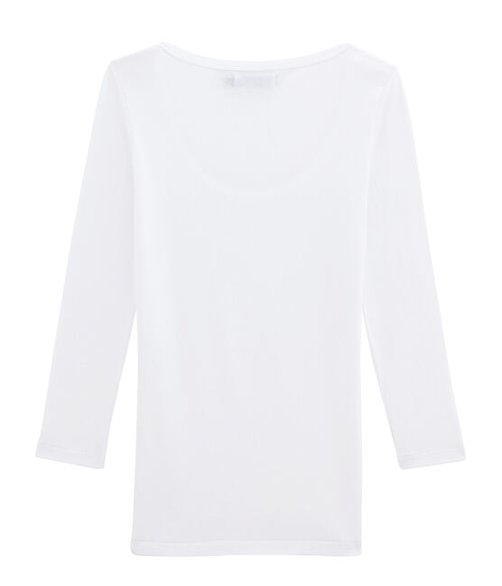 Dames-t-shirt met driekwartmouwen wit ECUME