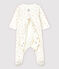 Bodyjama cerises bébé en tubique en coton biologique blanc MARSHMALLOW/blanc MULTICO