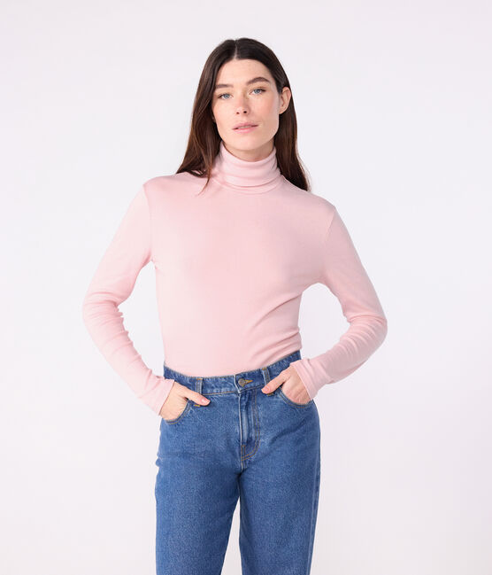L'Iconique, katoenen coltrui voor dames roze JOLI