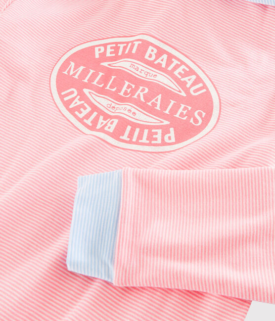 Sweat à capuche rayé en coton Femme rose GRETEL/blanc MARSHMALLOW