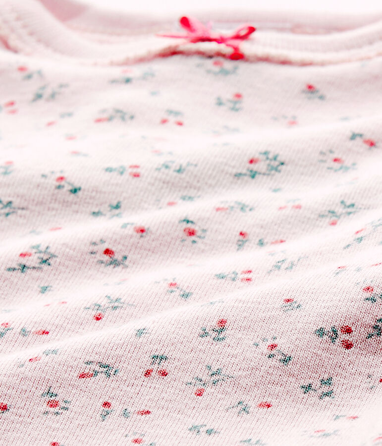 Body met korte mouwen en print voor babymeisjes roze/multicouleur