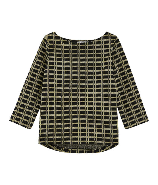Marinièretrui met ruitjes vrouwen zwart NOIR/geel OR
