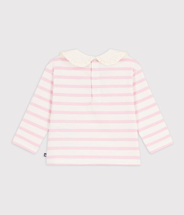 Marini&egrave;re &agrave; col b&eacute;b&eacute; en coton rose/rose