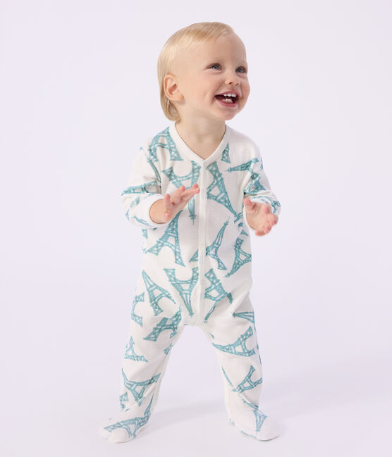 Katoenen babypyjama met Eiffeltorenprint MARSHMALLOW/ MIMI